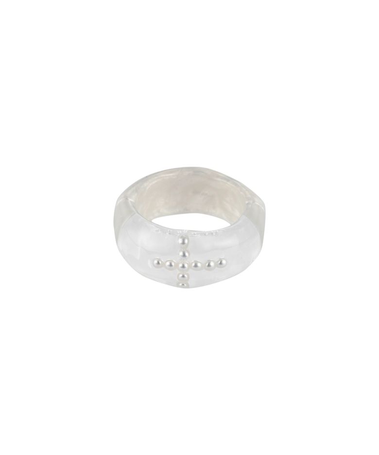 mercy wide half ring-white