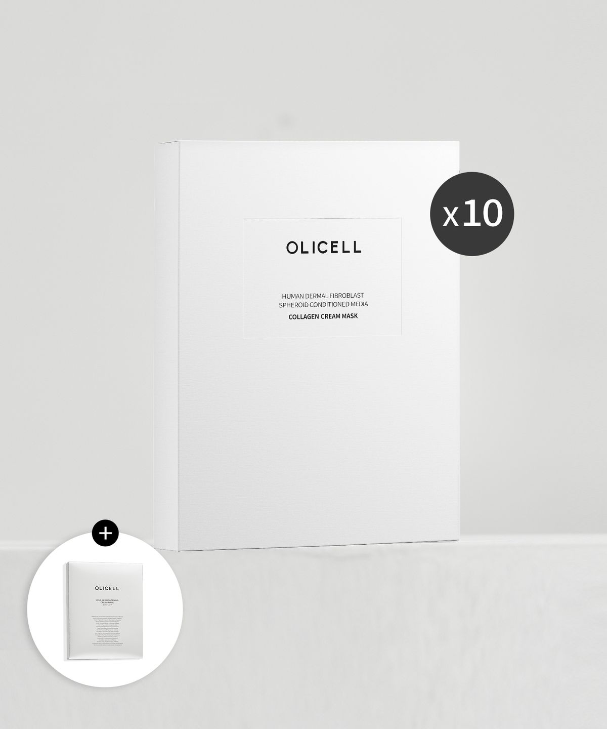 올리셀(OLICELL) [50매] 콜라겐 크림 마스크 5매, 10 box (+브라이트닝 크림 마스크 5매 증정)