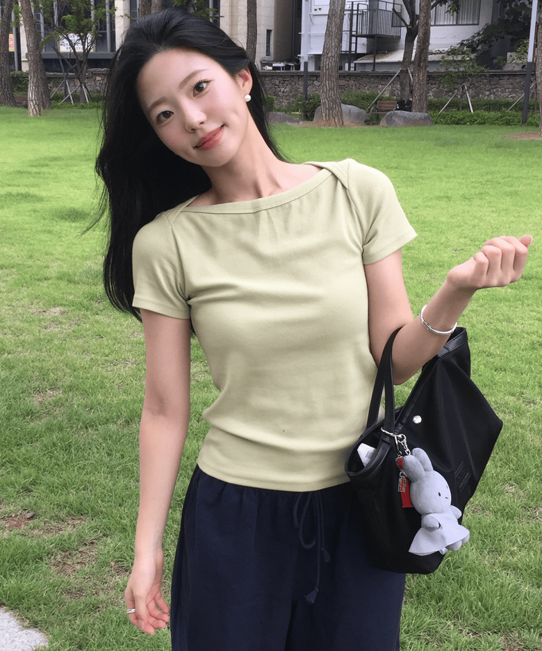 보트넥 반팔 티셔츠 RMHWG26RT7