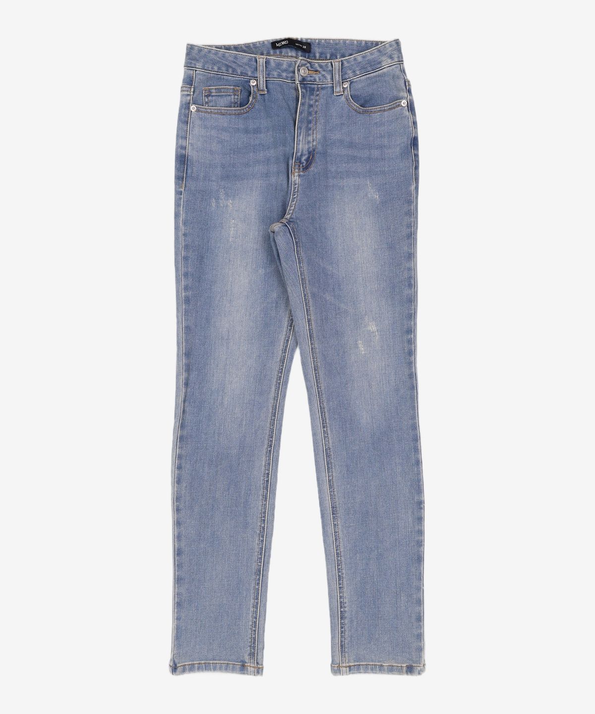 미쏘(MIXXO) 밑단 롤업 슬림일자핏 데님 MIWTJCT04J 28