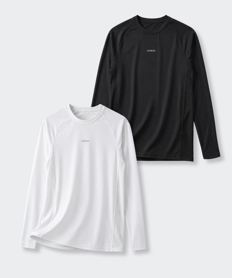 [2PACK] 아이스 메쉬 라운드넥 언더레이어_2COLOR