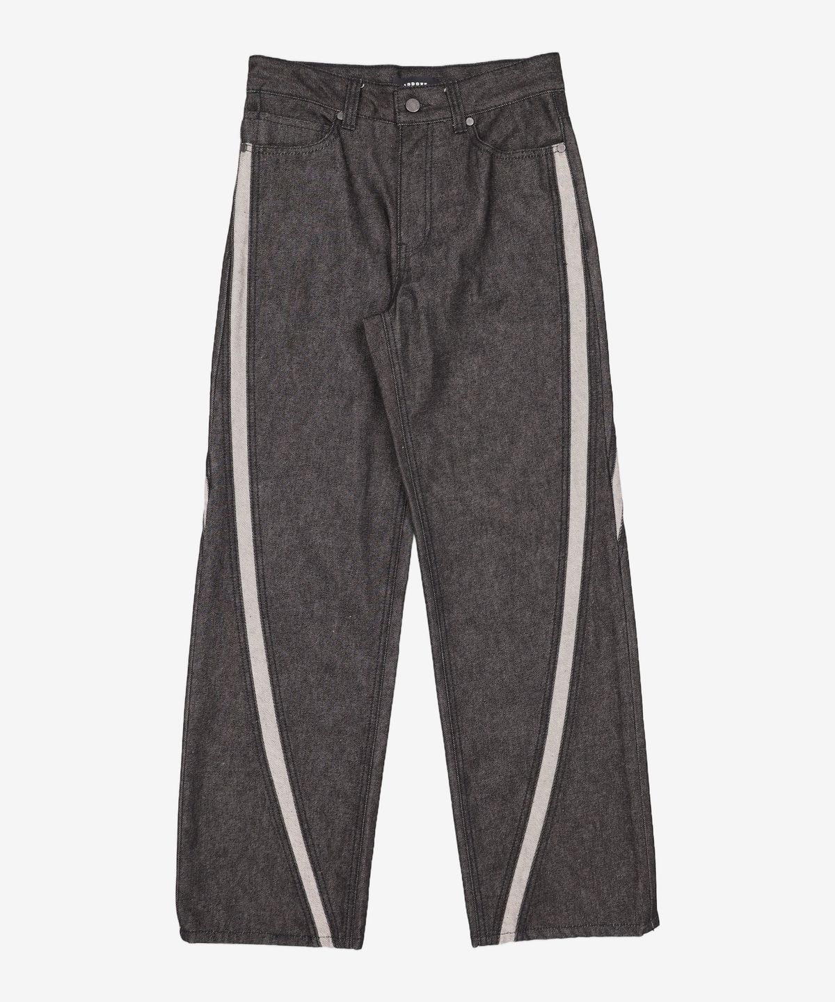 애드오프(ADDOFF) WAVE CURL LINE WIDE DENIM PANTS BLACK 46