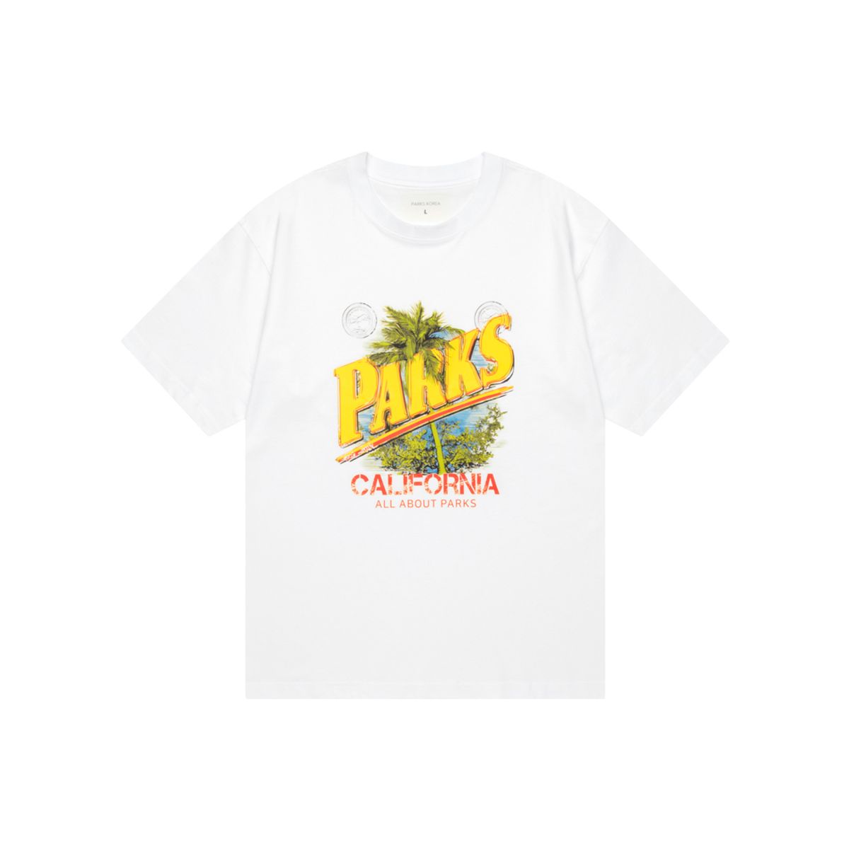 팍스(PARKS) 캘리포니아 반팔 티셔츠 화이트