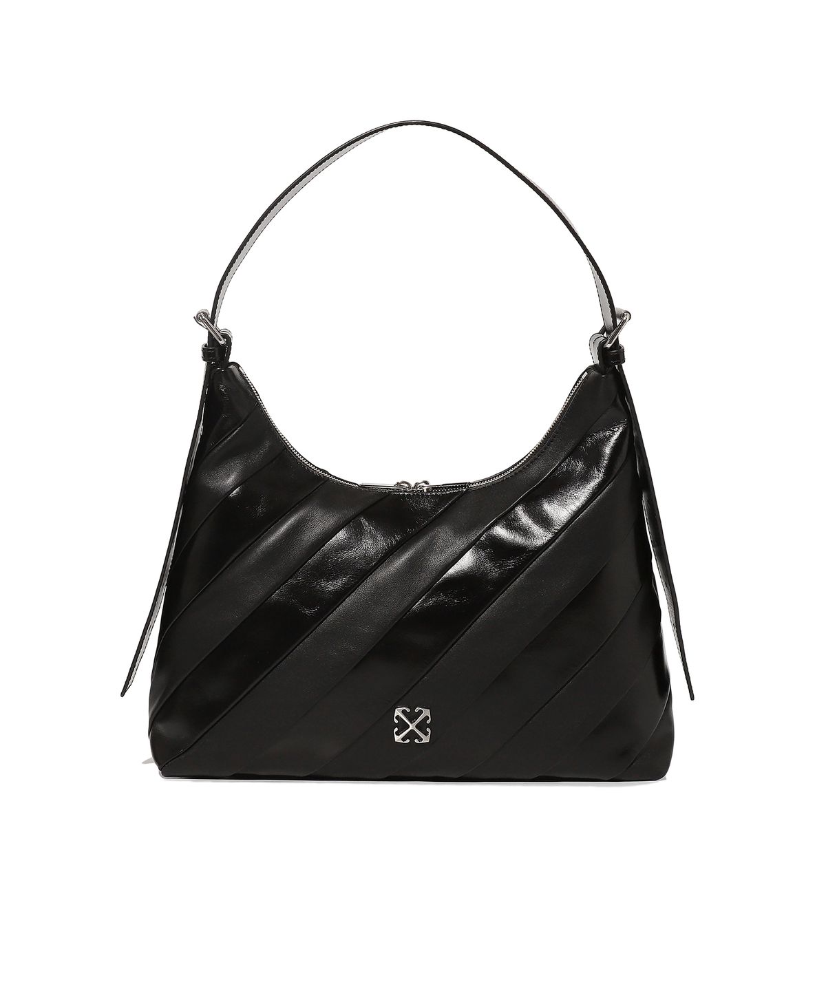 오프화이트(OFF-WHITE) Stripe Hobo Bag (Black)
