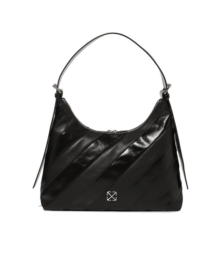 Stripe Hobo Bag (Black)