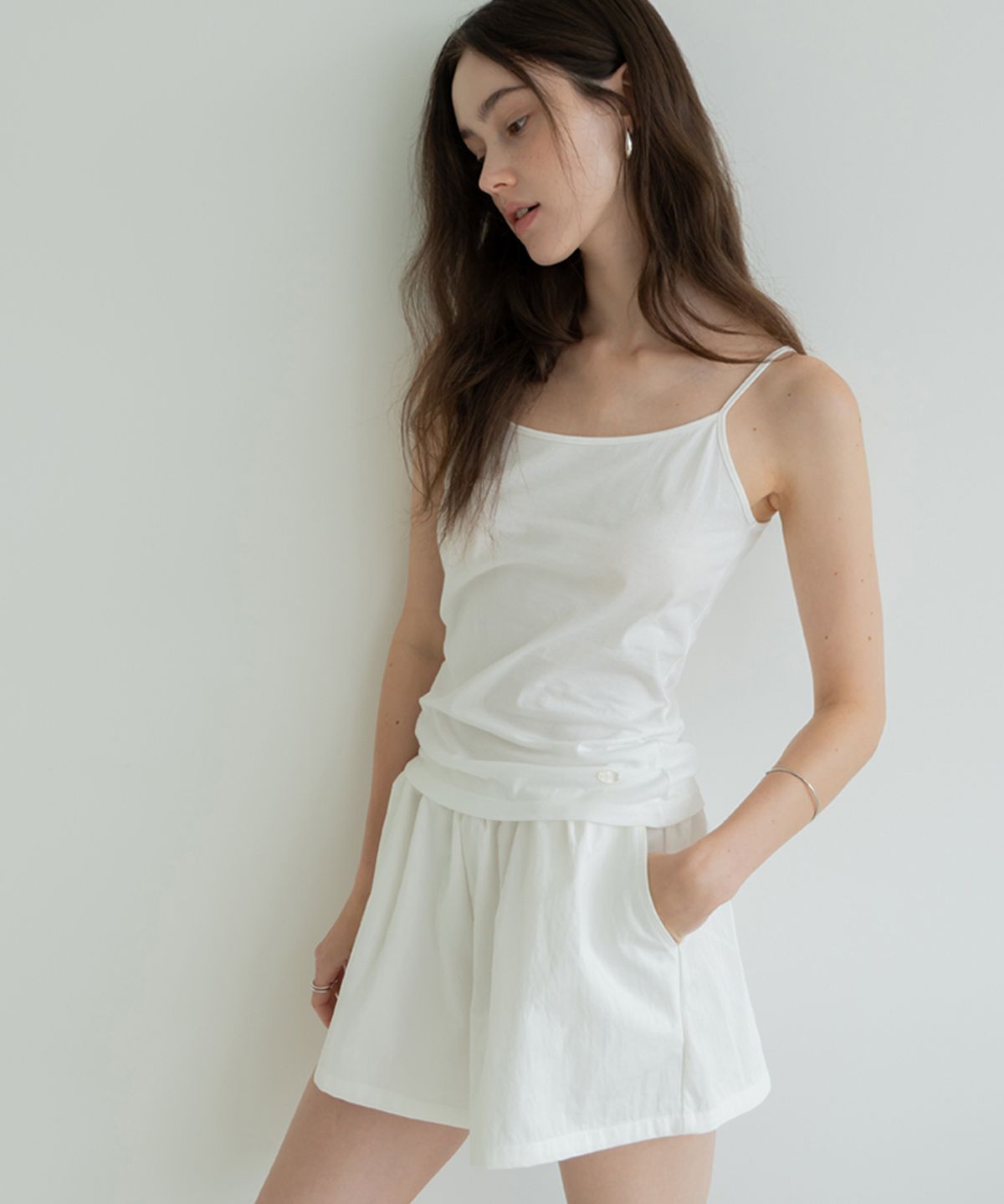 페르브(FERV) Cotton Square Neck Sleeveless - Ivory