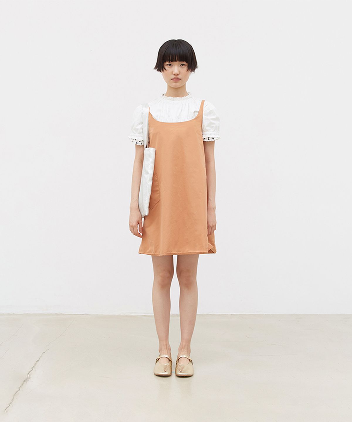 코스모스(COSMOSS) SHELTER MIDI DRESS (ORANGE)