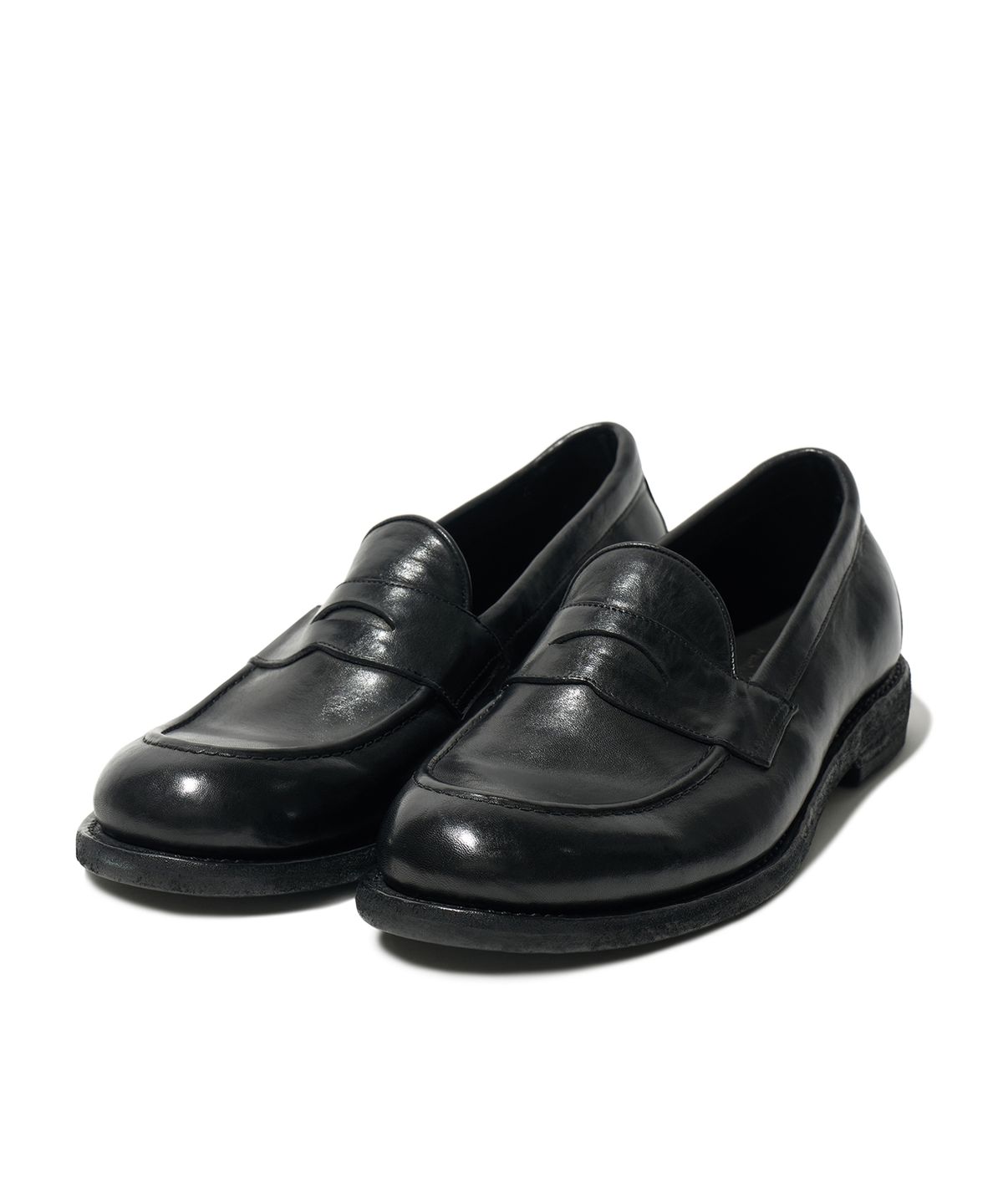 파르티멘토 리웍스(PARTIMENTO REWORKS) Horsehide Penny Loafer_Black