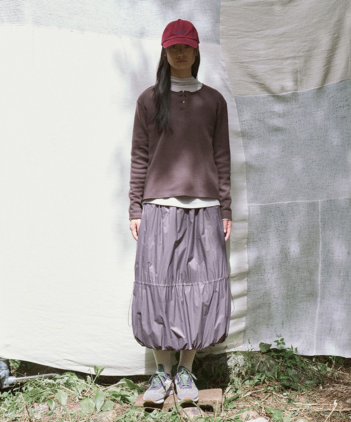 모노크롬(MONOCHROME) leggy skirt (purple)