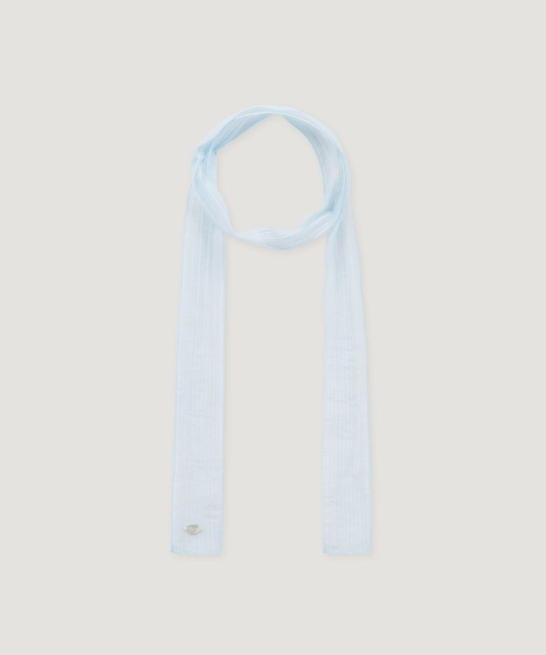 Stripe Sheer Scarf - Skyblue