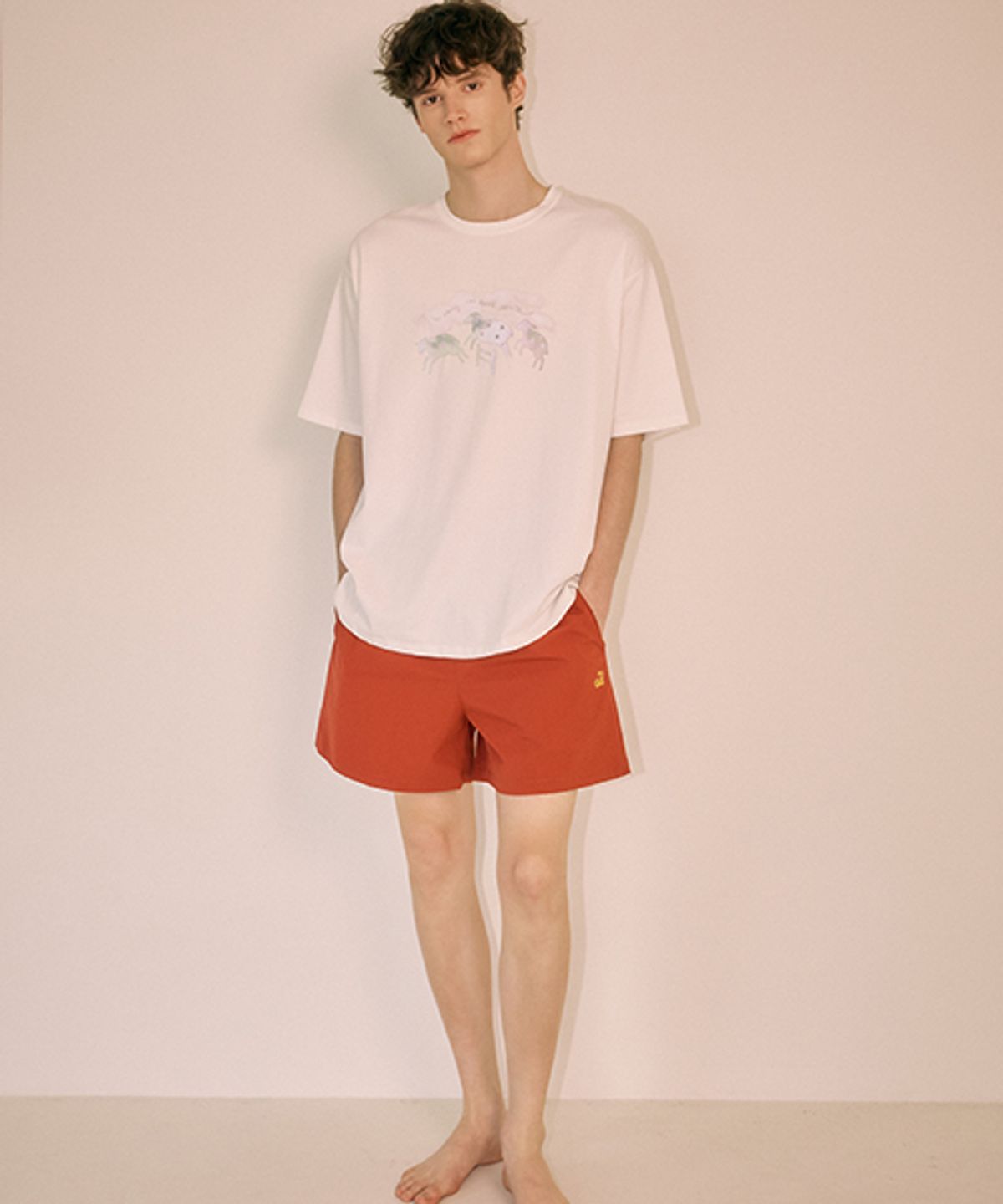 세이드(CEID) [uni] 나일론 스판 스윔 쇼츠 팬츠_버건디