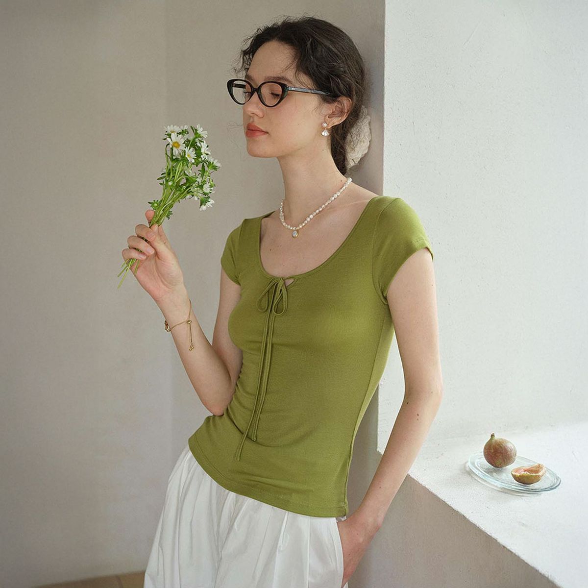 심플레트로(SIMPLE RETRO) SR_Slim fit soft sensation top_2color