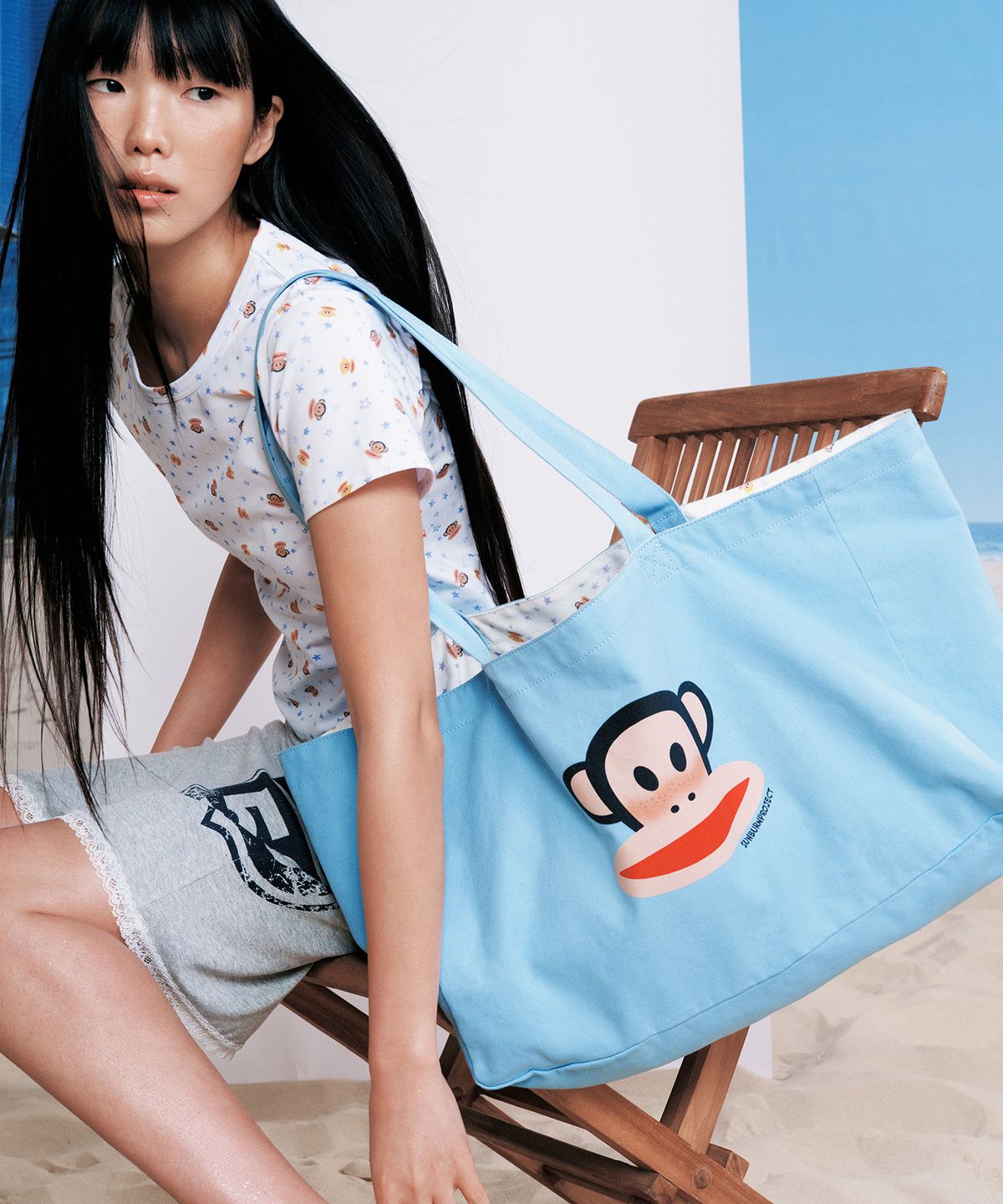 썬번프로젝트(SUNBURNPROJECT) SUNBURN X PAUL FRANK REVERSIBLE ECO BAG, MULTI