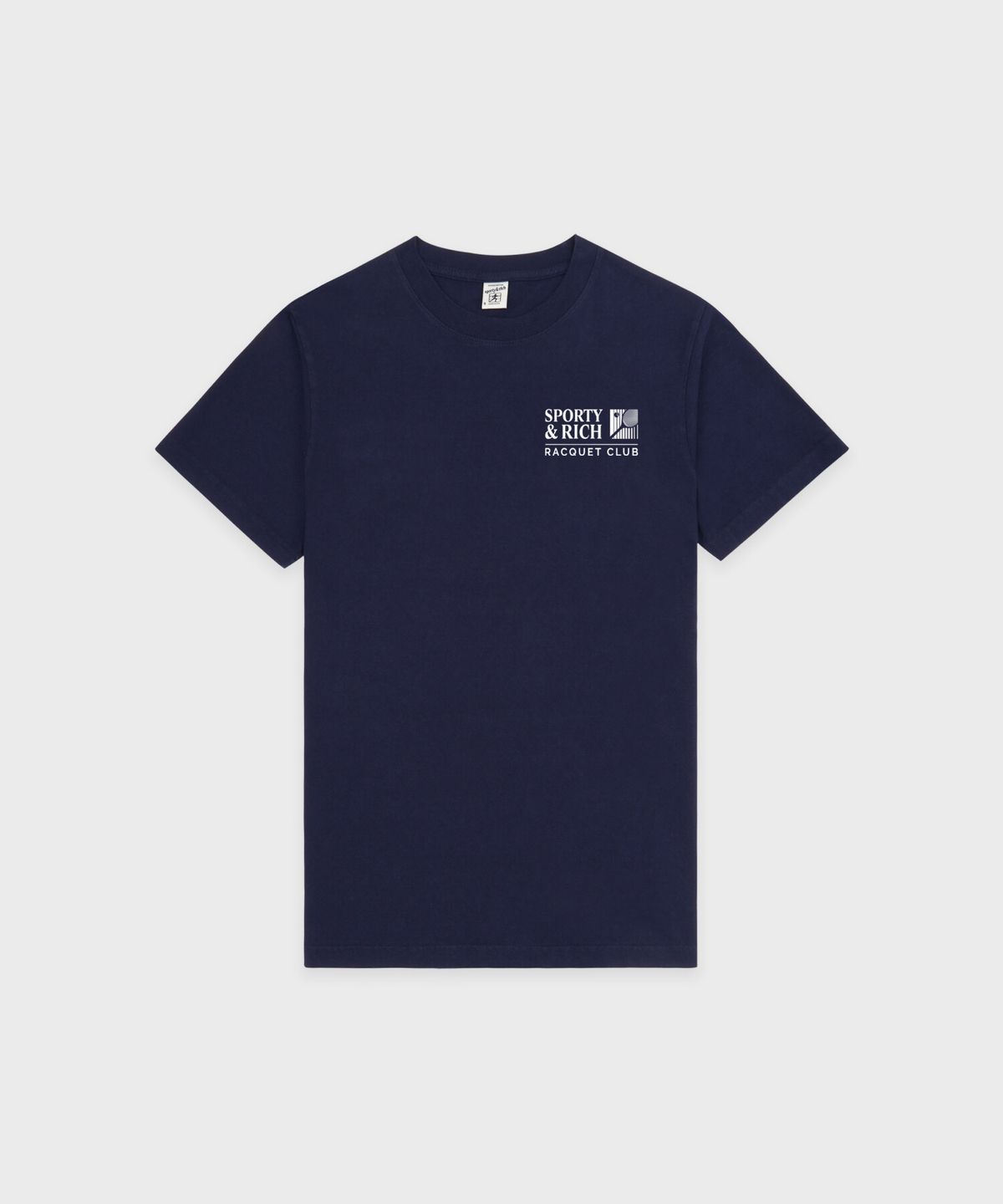 스포티앤리치(SPORTY&RICH) 프로모션 티셔츠 남여공용 - 네이비 R265AUT015