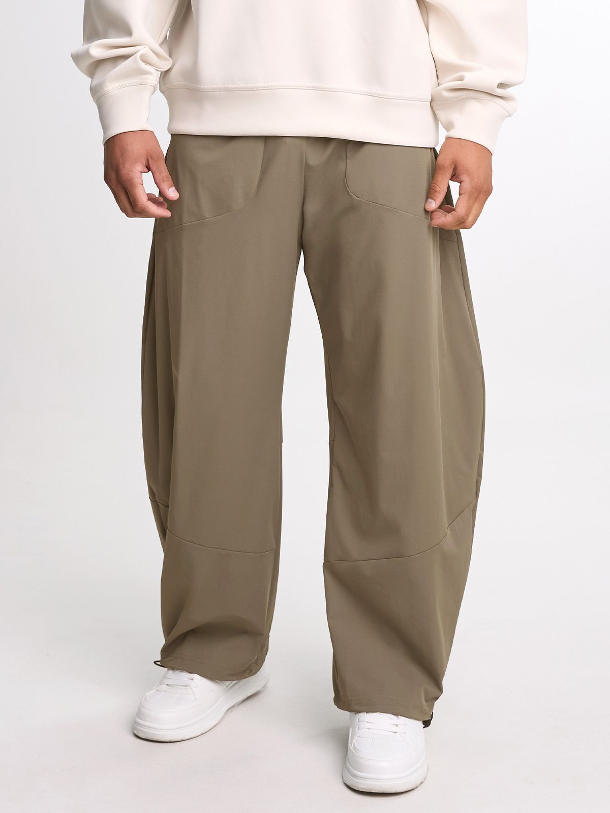 시그마스(SIGMAS) Centered Wide Leg Pant (Taupe)