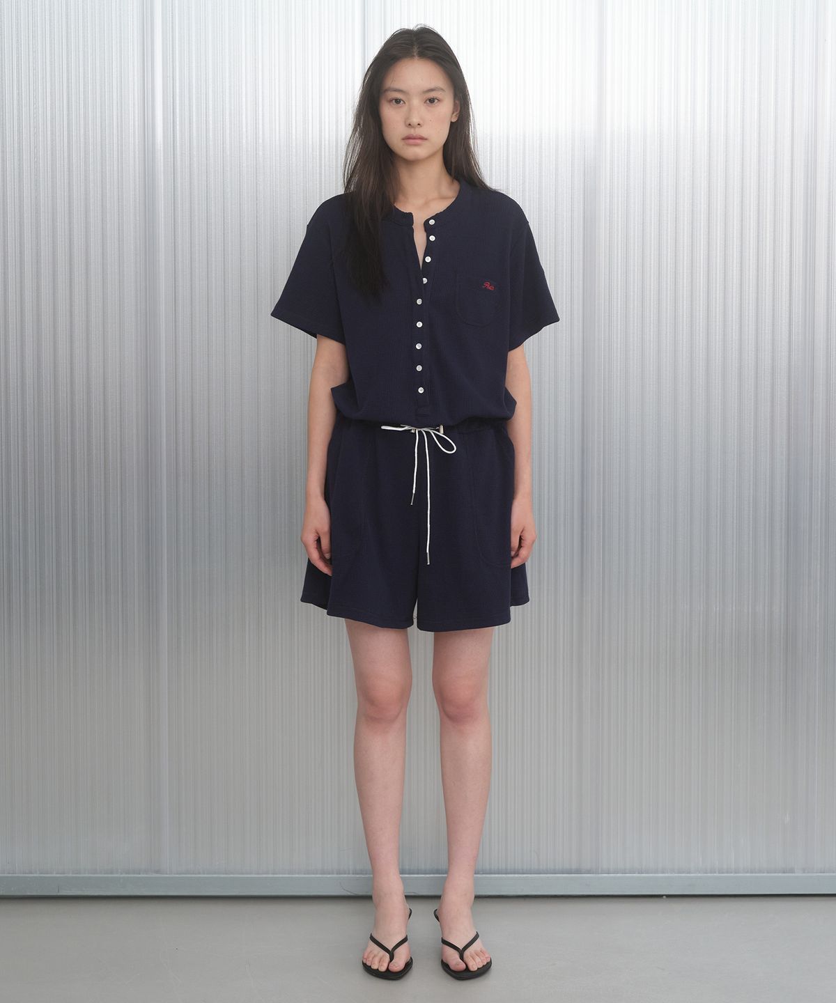 포에트서울(POETSEOUL) WAFFLE ROMPER_navy
