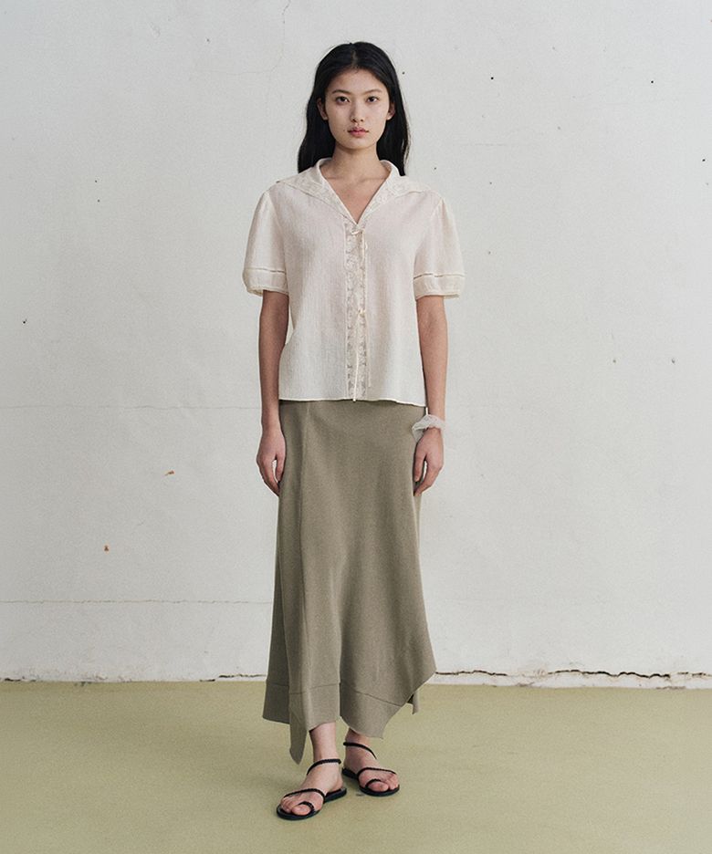 aleni cotton banding skirt (2color)
