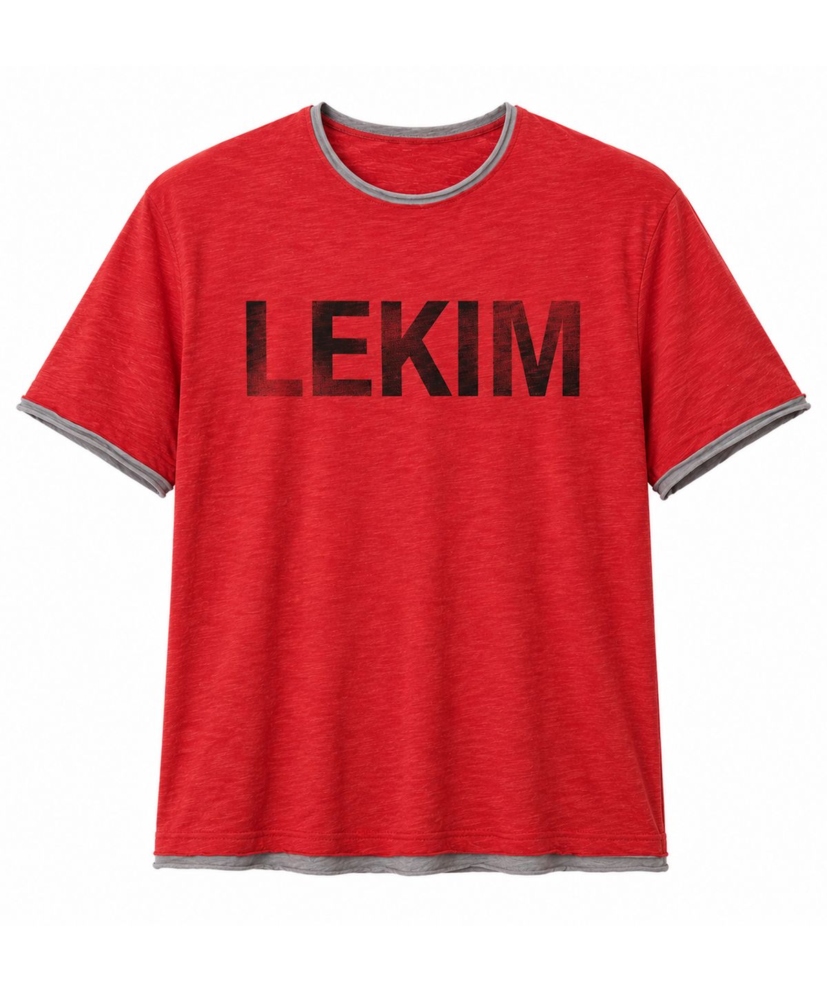 레킴(LEKIM) 레킴 로고 슬럽 티셔츠 (레드)