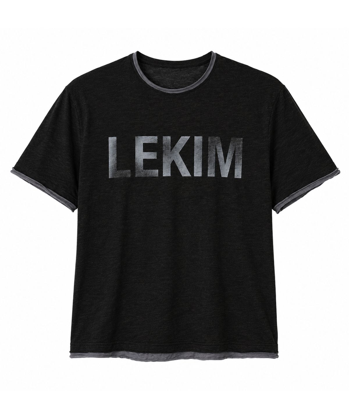 레킴(LEKIM) 레킴 로고 슬럽 티셔츠 (블랙)