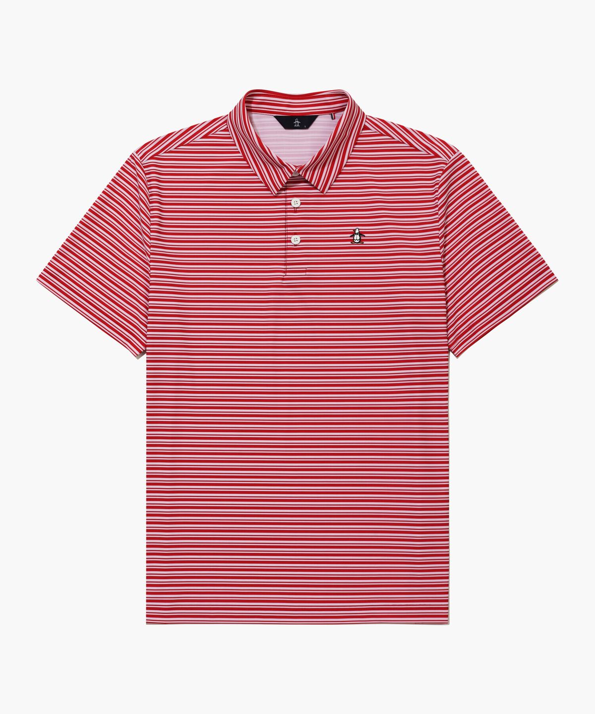 먼싱웨어(MUNSINGWEAR) 남성 냉감 스트라이프 반팔 티셔츠 레드 MR321MTS71