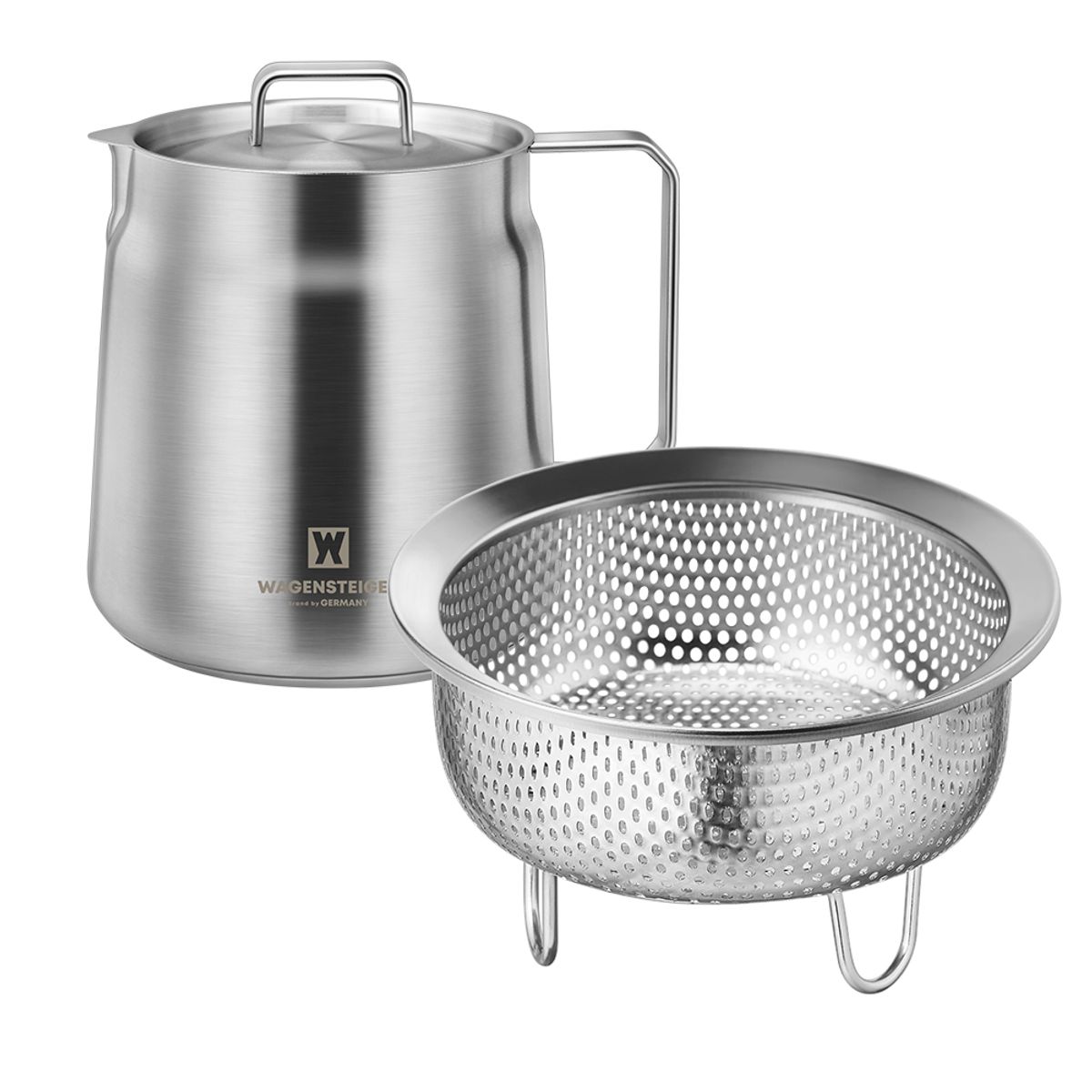 바겐슈타이거(WAGENSTEIGER) 스텐 304 찜기 펀칭스티머 + 인덕션 케틀팟 2L