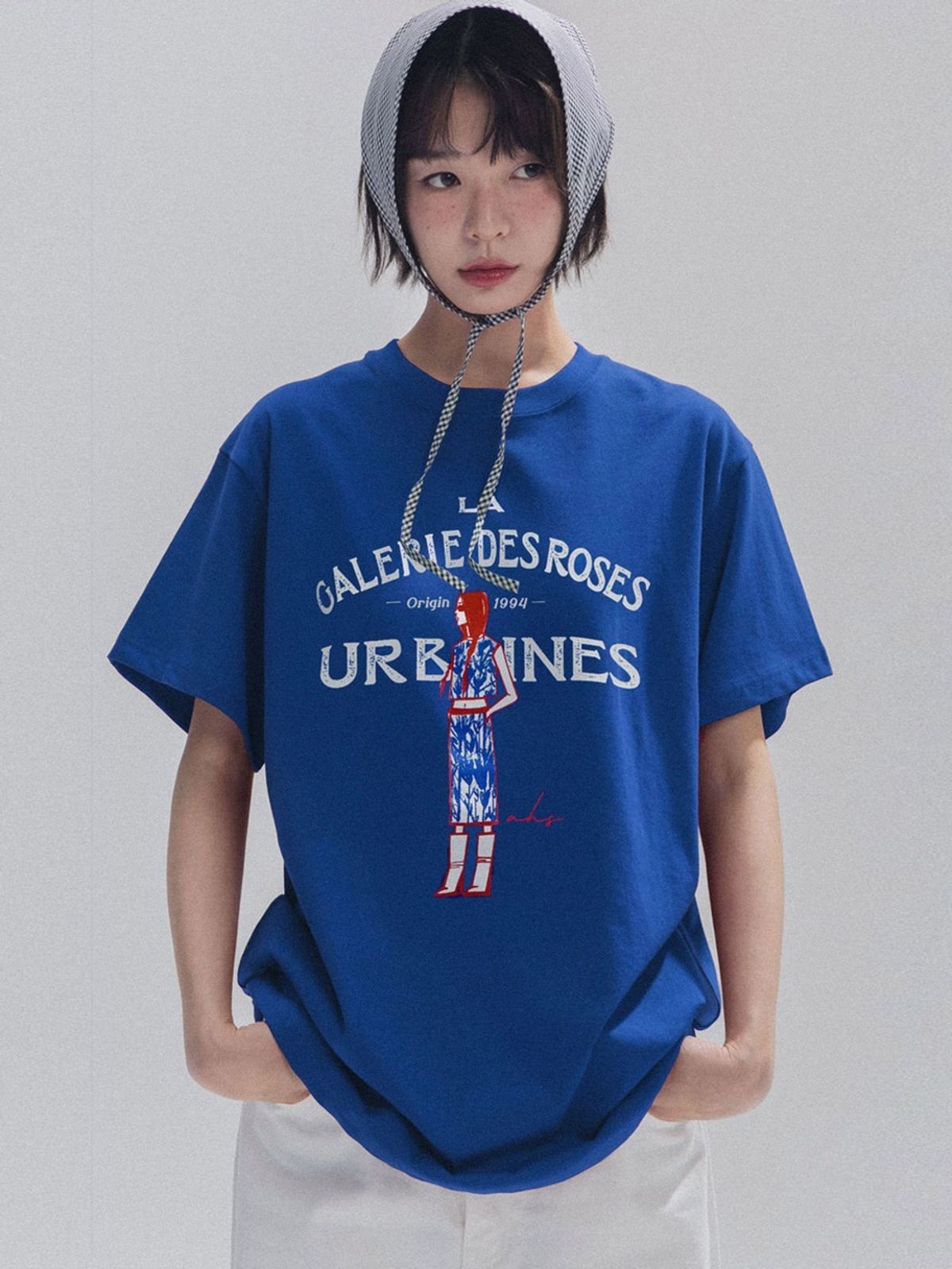 앤하츠(ANNEHEARTS) French Muse Artwork Tee_BLUE