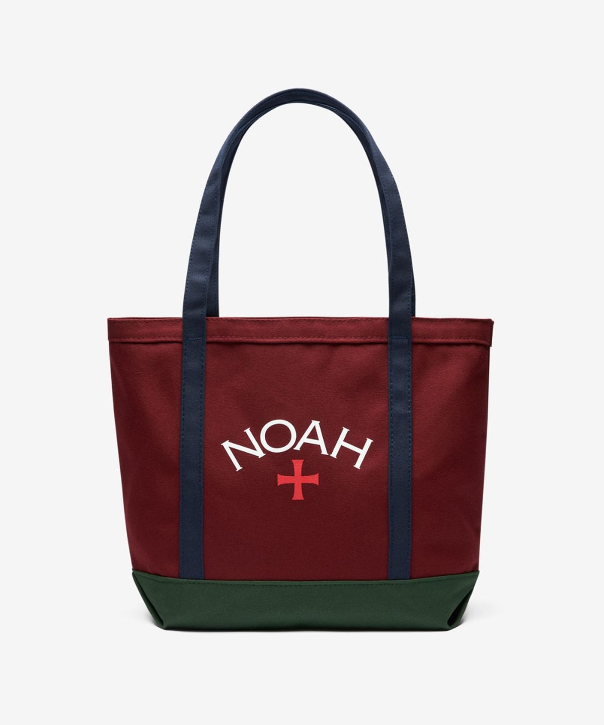 노아(NOAH) (U) 트리 컬러 로고 토트 버건디 TRI-COLOR LOGO TOTE BURGUNDY