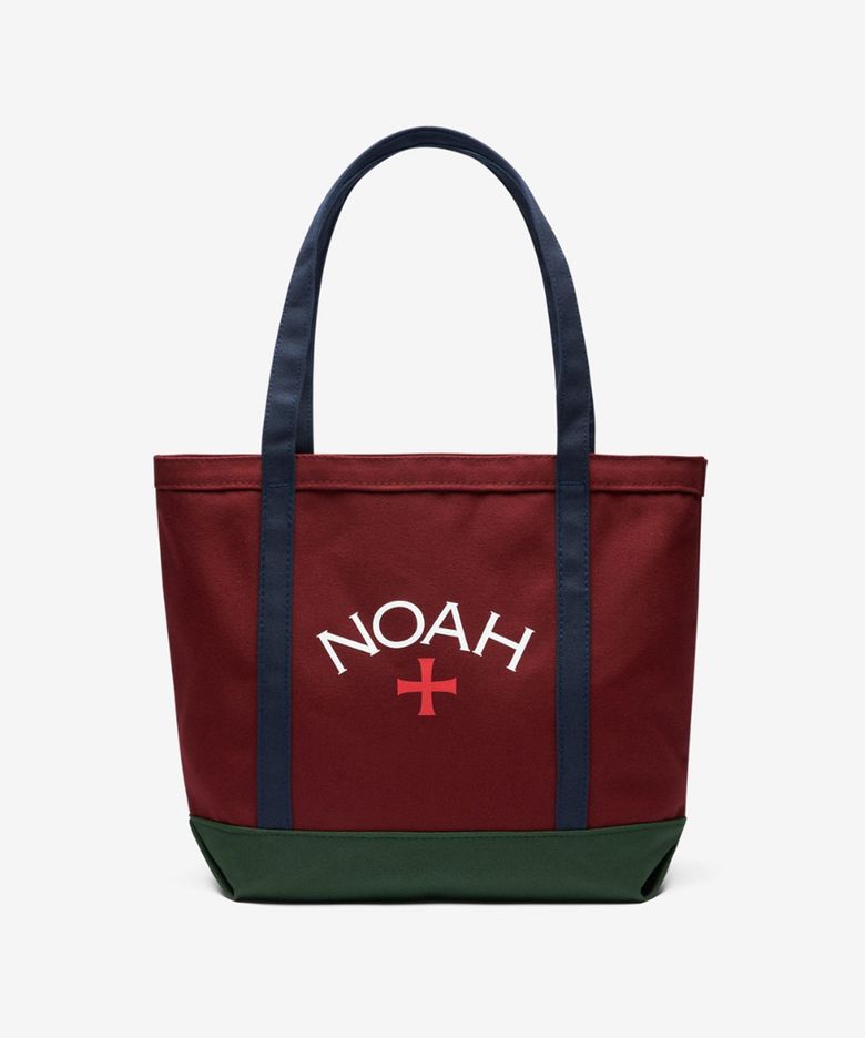 (U) 트리 컬러 로고 토트 버건디 TRI-COLOR LOGO TOTE BURGUNDY