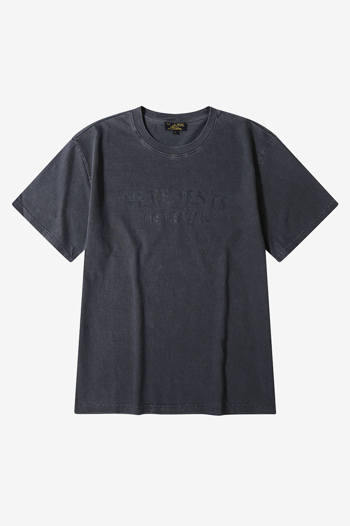 르몽생미셸(LE MONT ST MICHEL) Vintage Washed Unisex T-shirts_Black