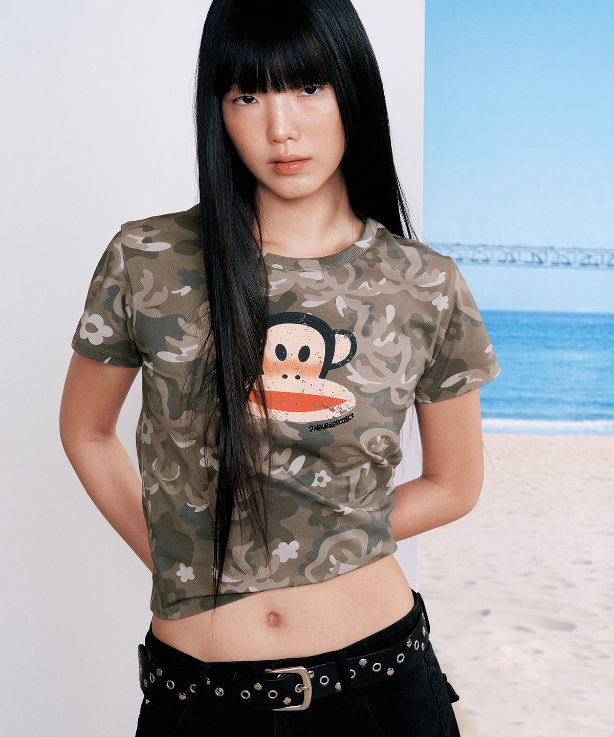 썬번프로젝트(SUNBURNPROJECT) SUNBURN X PAUL FRANK T-SHIRT, CAMO