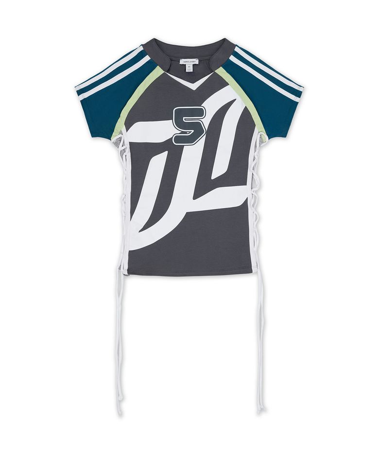 레이스업 풋볼 베이비 티 (Lace Up Football Baby Tee)