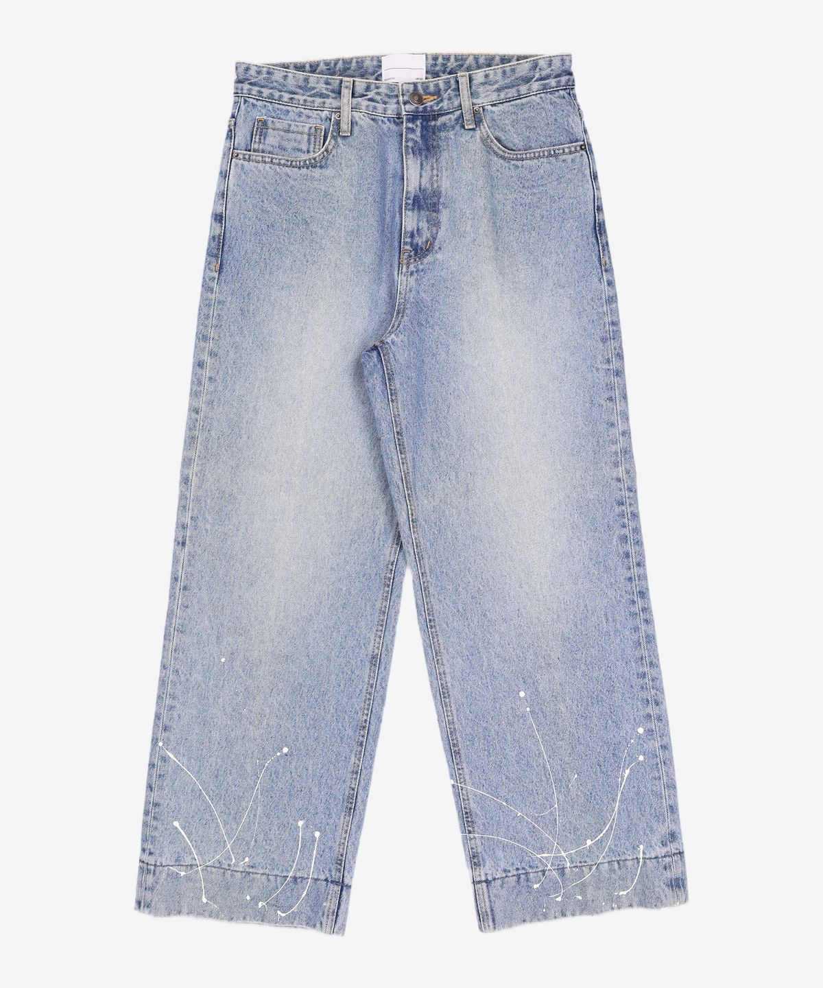 메종미네드(MAISON MINED) PAINTING CROPPED WIDE DENIM BLUE 46