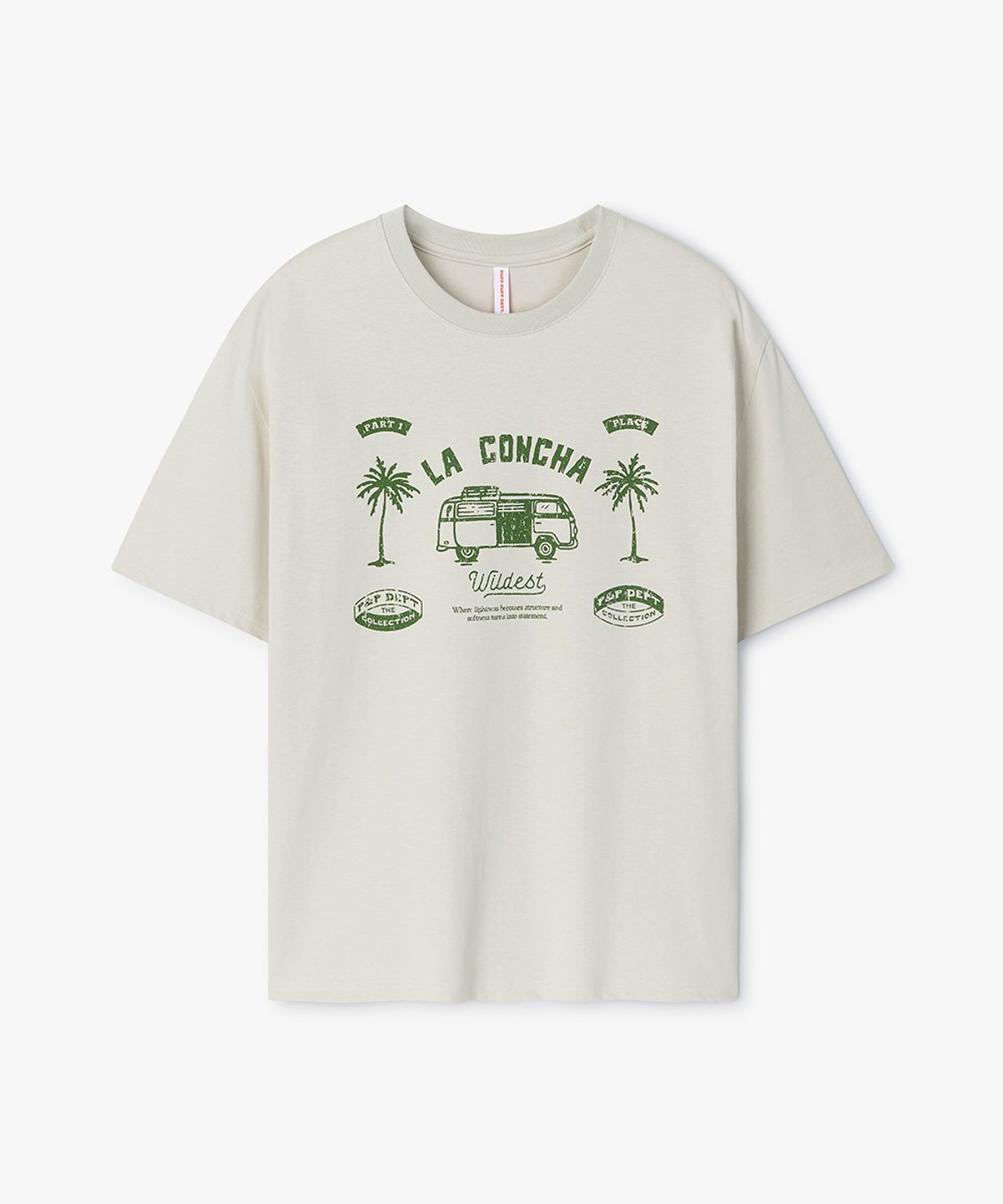 퍼프퍼프뎁트(PUFF PUFF DEPT) LA CONCHA COOLING T-shirt OATMEAL
