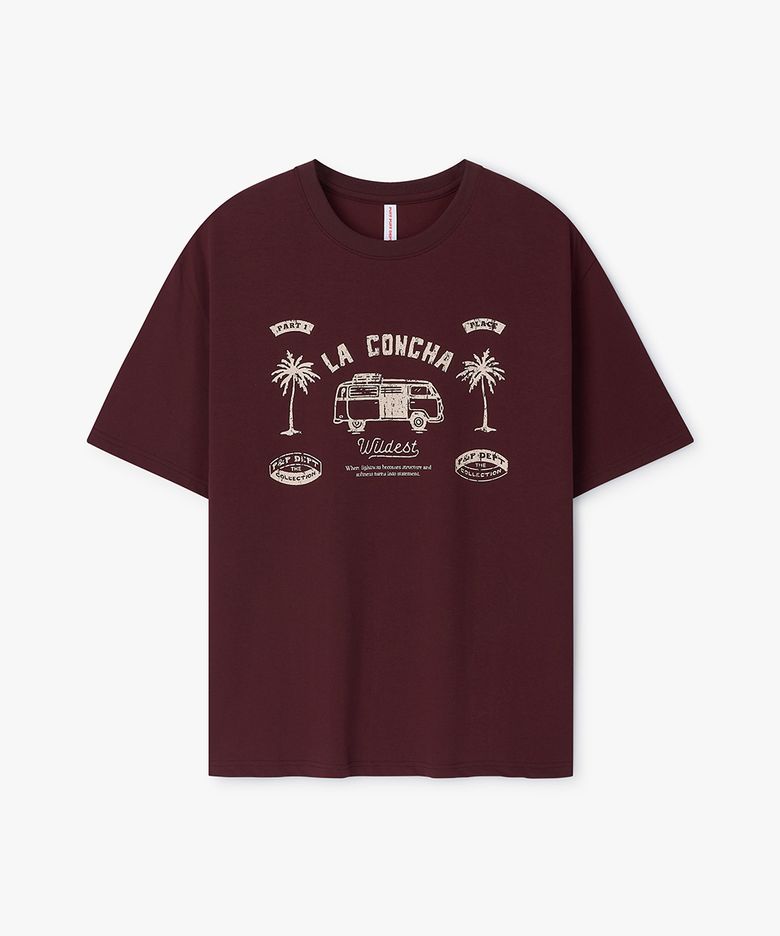 LA CONCHA COOLING T-shirt BURGUNDY