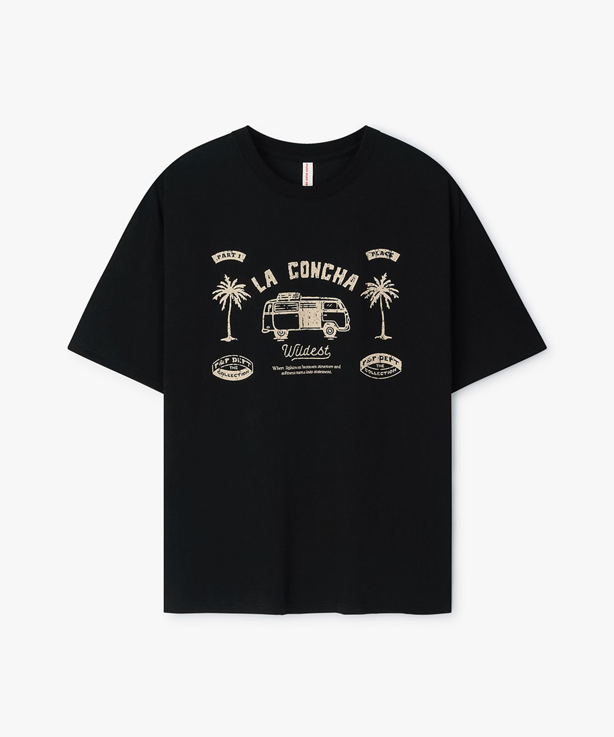 퍼프퍼프뎁트(PUFF PUFF DEPT) LA CONCHA COOLING T-shirt BLACK