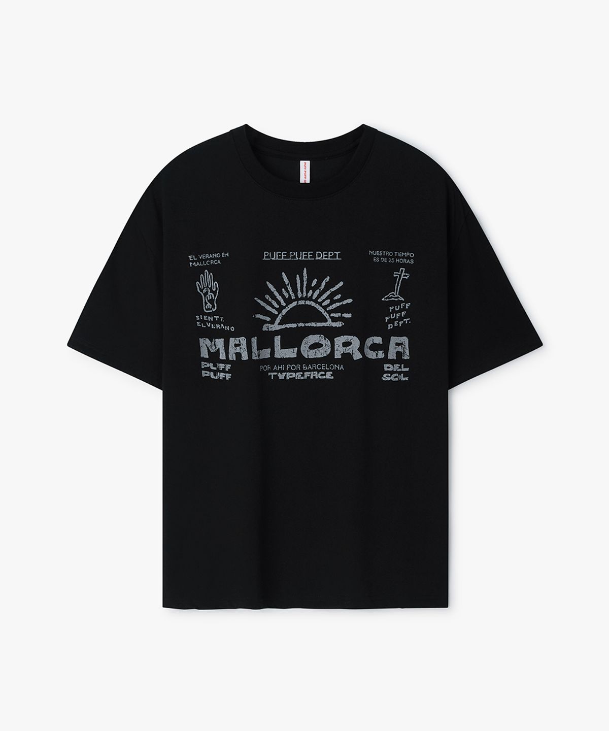 퍼프퍼프뎁트(PUFF PUFF DEPT) MALLORCA COOLING T-shirt BLACK