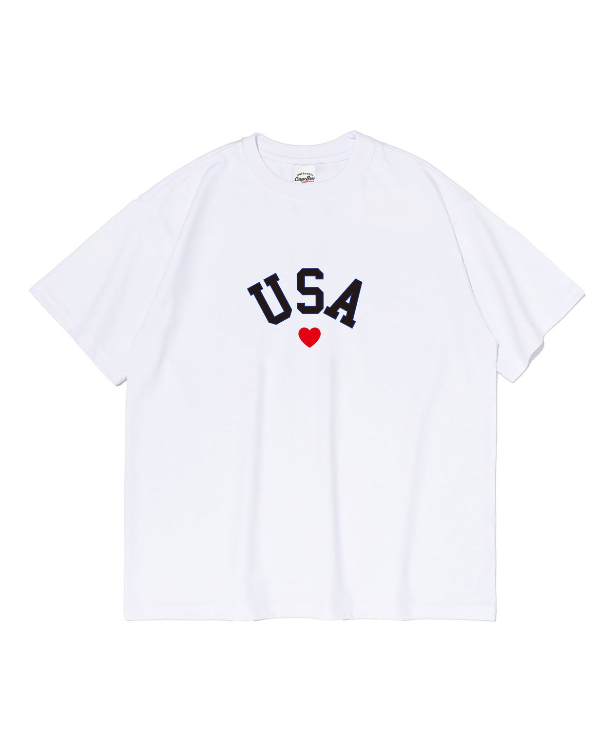 카고브로스 포 우먼(CARGOBROS FOR WOMAN) USA 미니 하트 그래픽 반팔티셔츠 (화이트)