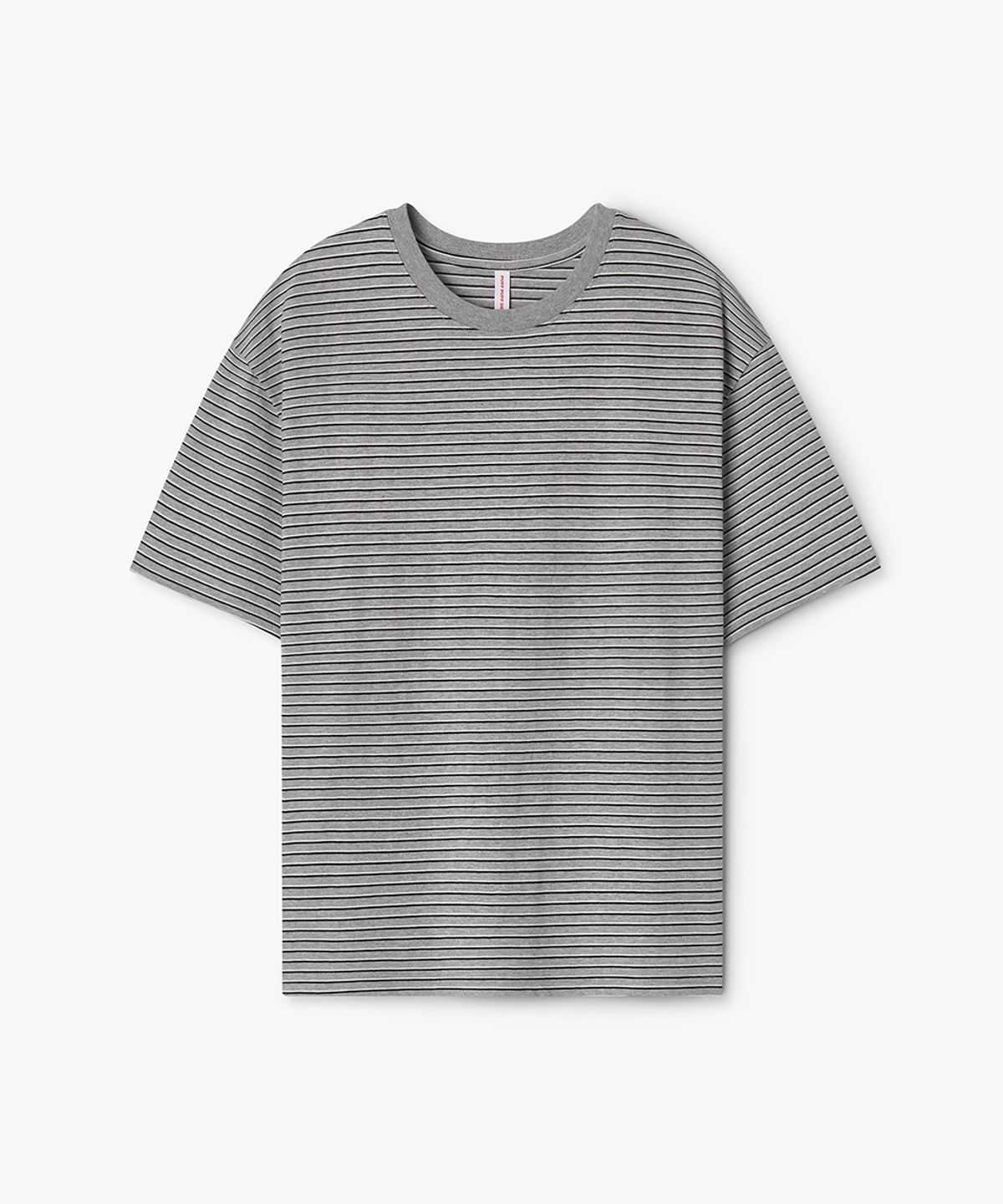 퍼프퍼프뎁트(PUFF PUFF DEPT) Classic Stripe Cotton T-shirt GREY