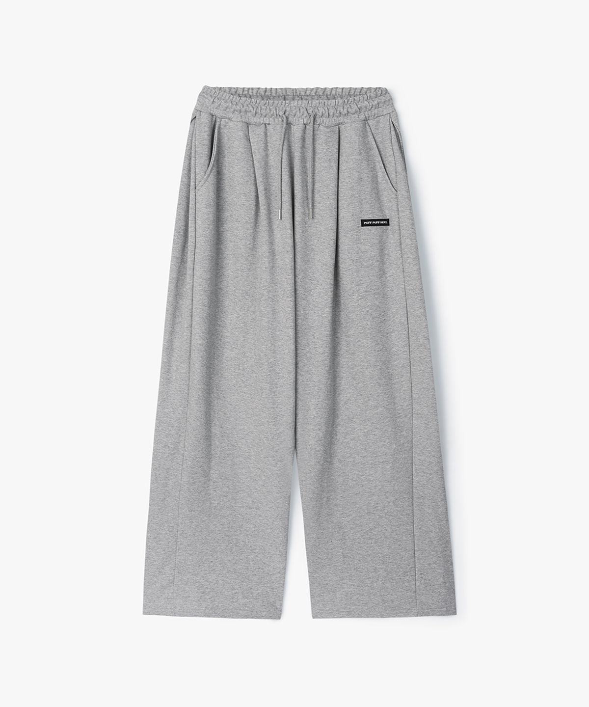 퍼프퍼프뎁트(PUFF PUFF DEPT) 3Pleats Wide Sweat Pants GREY