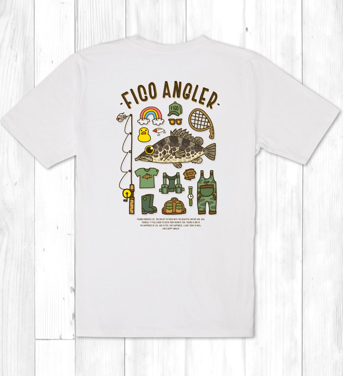 돌돌(DOLDOL) FICO-tshirts-AEROCOOL-256 피코앵글러 쏘가리 낚시 에어로쿨 기능성 티셔츠 반팔티