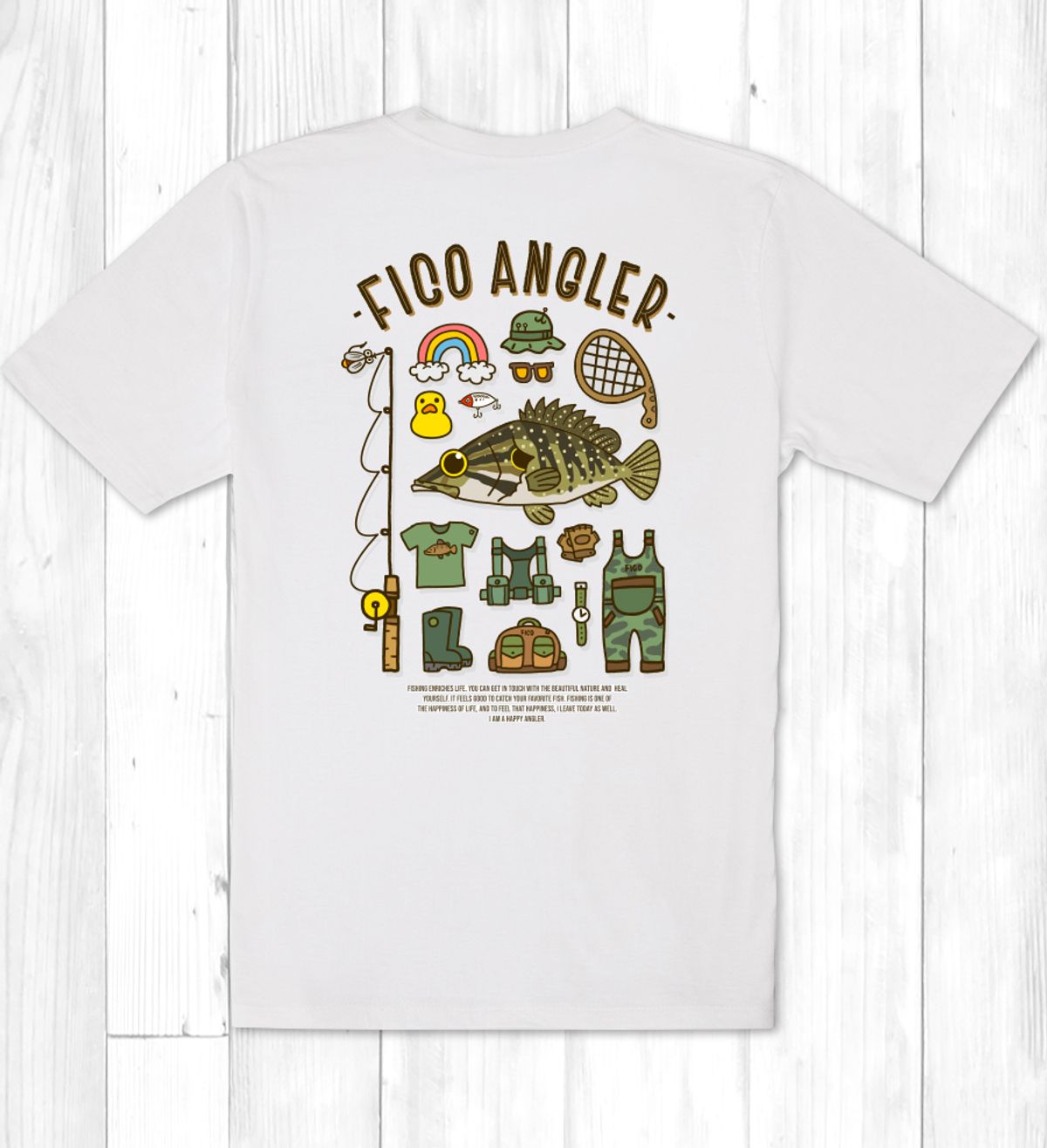 돌돌(DOLDOL) FICO-tshirts-AEROCOOL-257 피코앵글러 꺽지 낚시 에어로쿨 기능성 티셔츠 반팔티