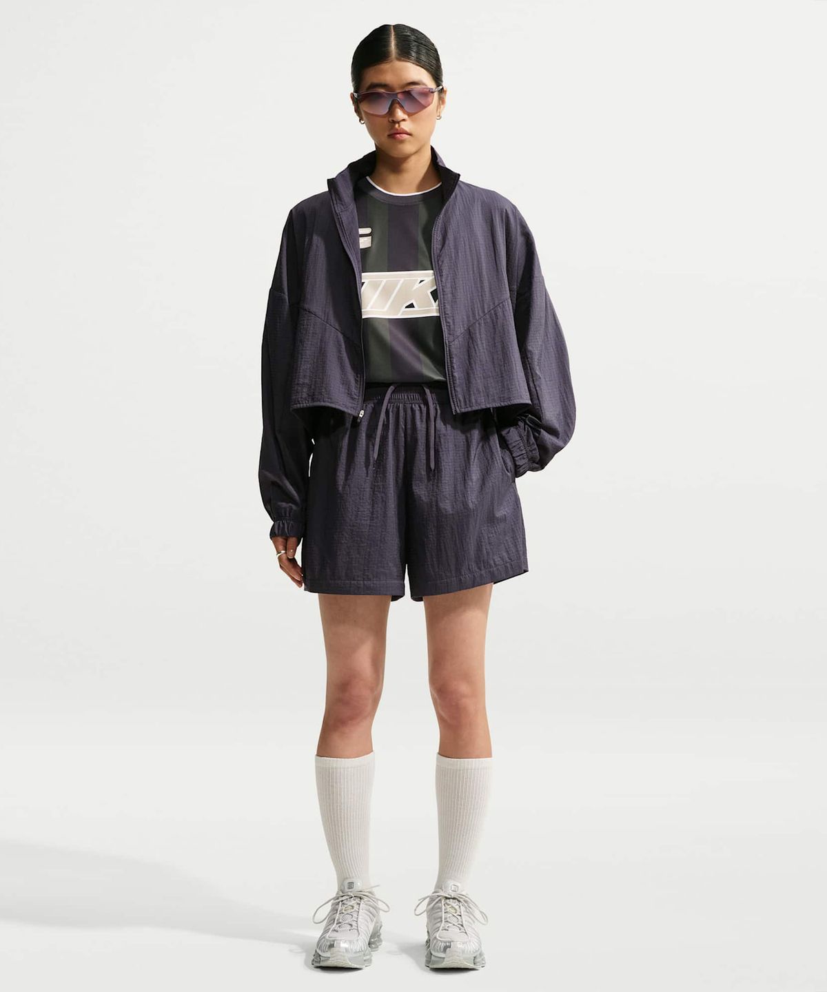 나이키(NIKE) 스포츠웨어 루즈 핏 하이웨이스트 경량 립스탑 쇼츠 W - 그리드아이언 / IF0564-013