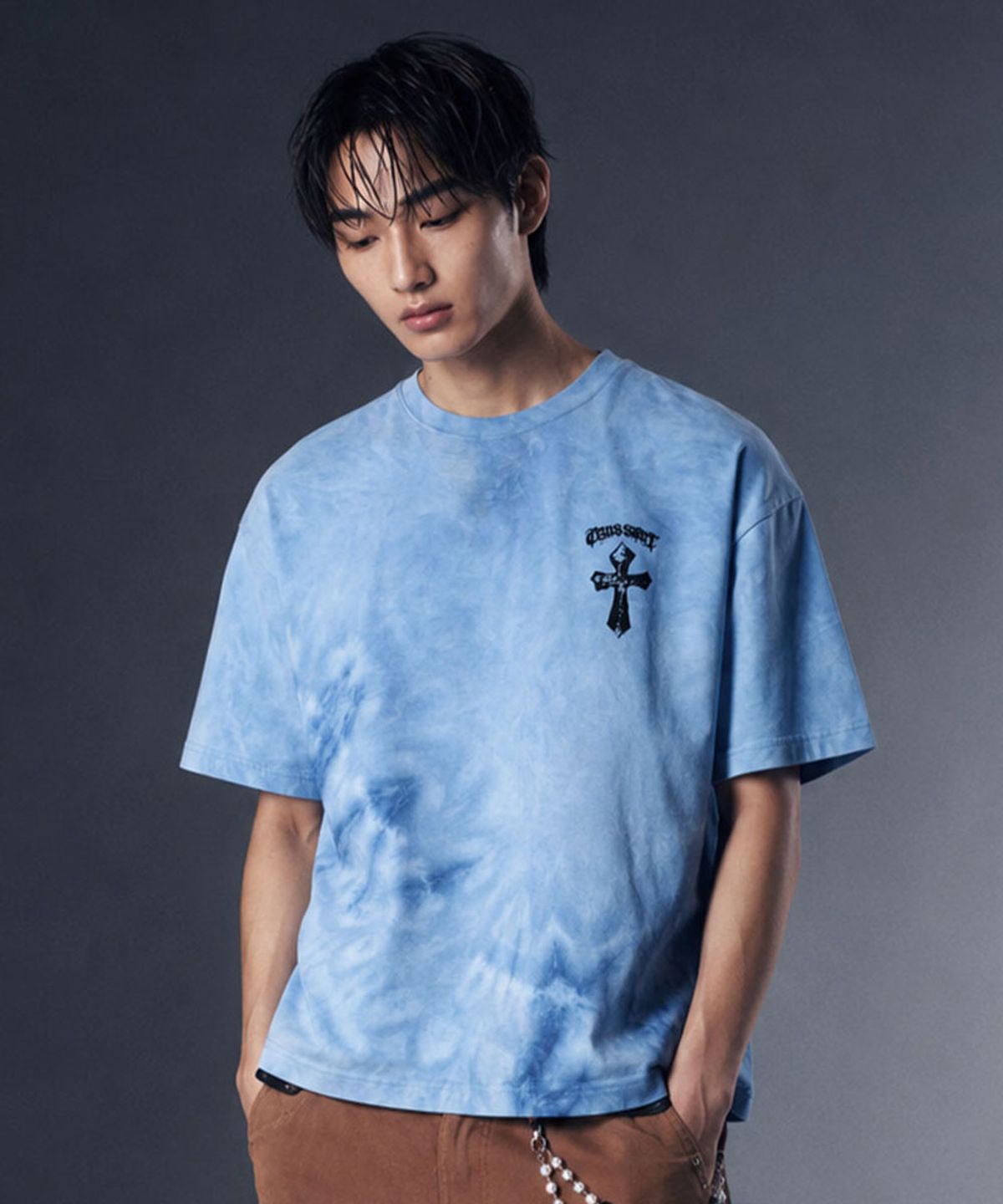 크로스닷(CROSSDOT) 세인트 타이다이 물나염 티셔츠 6 Color [CRSE_9303]