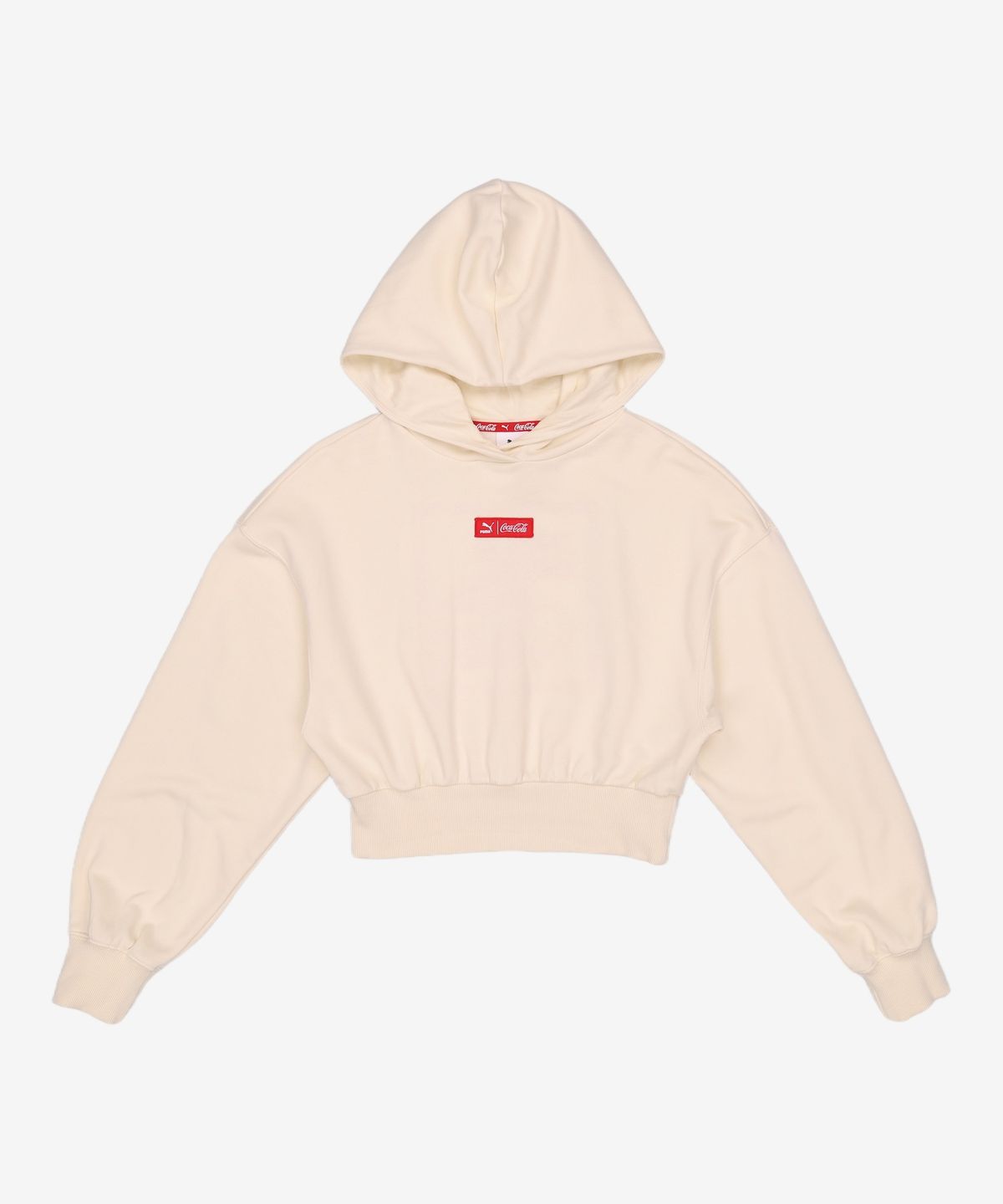푸마(PUMA) 푸마Ⅹ코카 콜라 크롭 후드 티셔츠 - 아이보리 / 536166-97 S