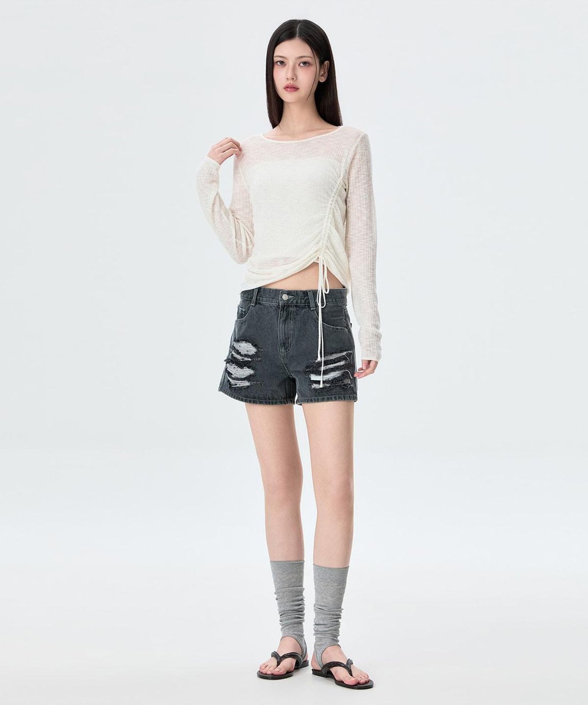 미쏘(MIXXO) 스트링 포인트 니트_MIWKAG706T
