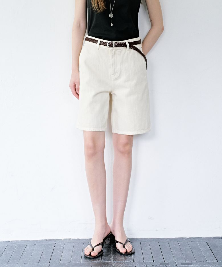 Parisien Bermuda Denim Pants_2colors