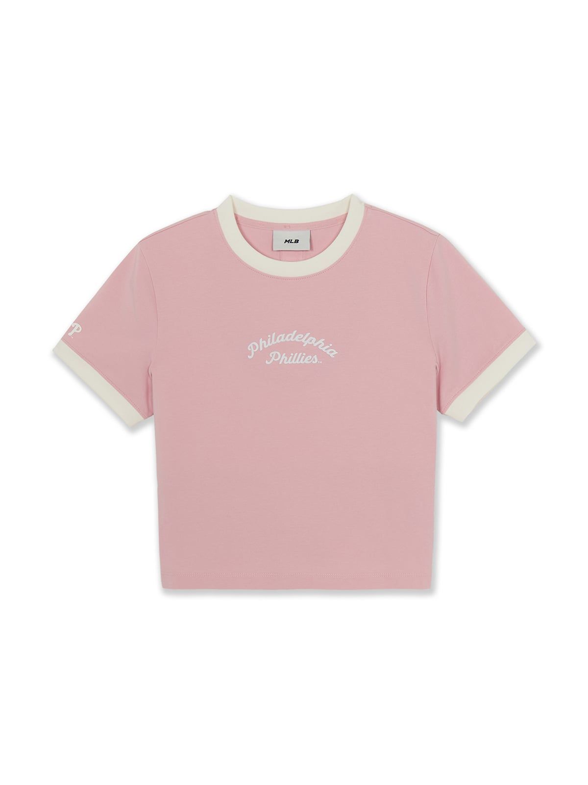 엠엘비(MLB) 여성 스포티브 레터링 슬림 크롭 링거 티셔츠 PHI (L.Pink)