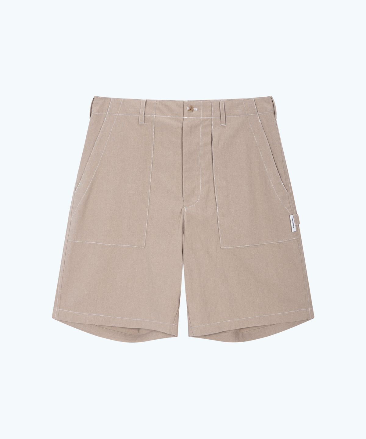 밀라코드(MILACODE) Mixed Linen (Denim Like) Shorts - SAND