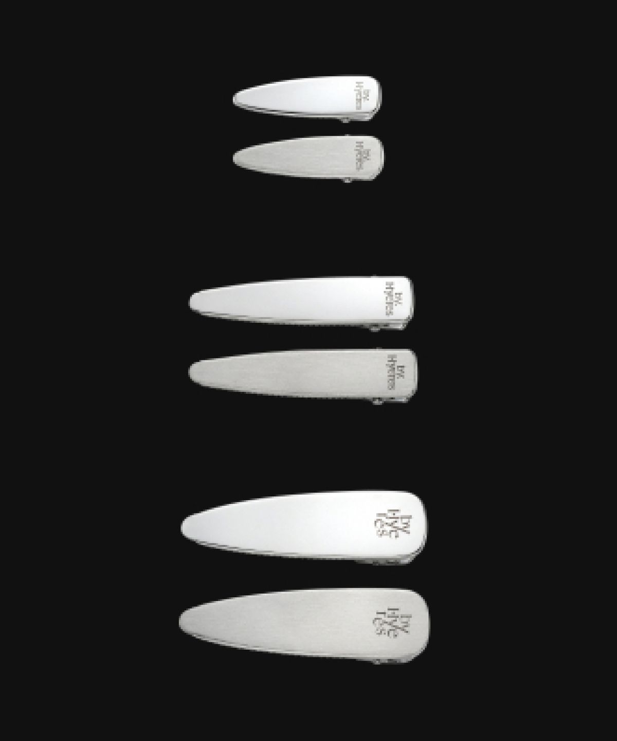 바이이에르(BYHYERES) 클립클릭 테이퍼 메탈 헤어핀 L SET (White/Matte) BH7H64765WSXXX