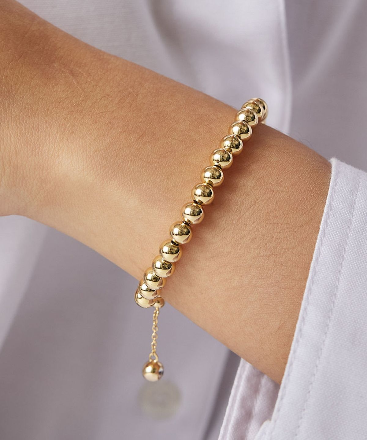 바이이에르(BYHYERES) Ball bead bracelet 6mm (Yellow) BH7B53734YB175